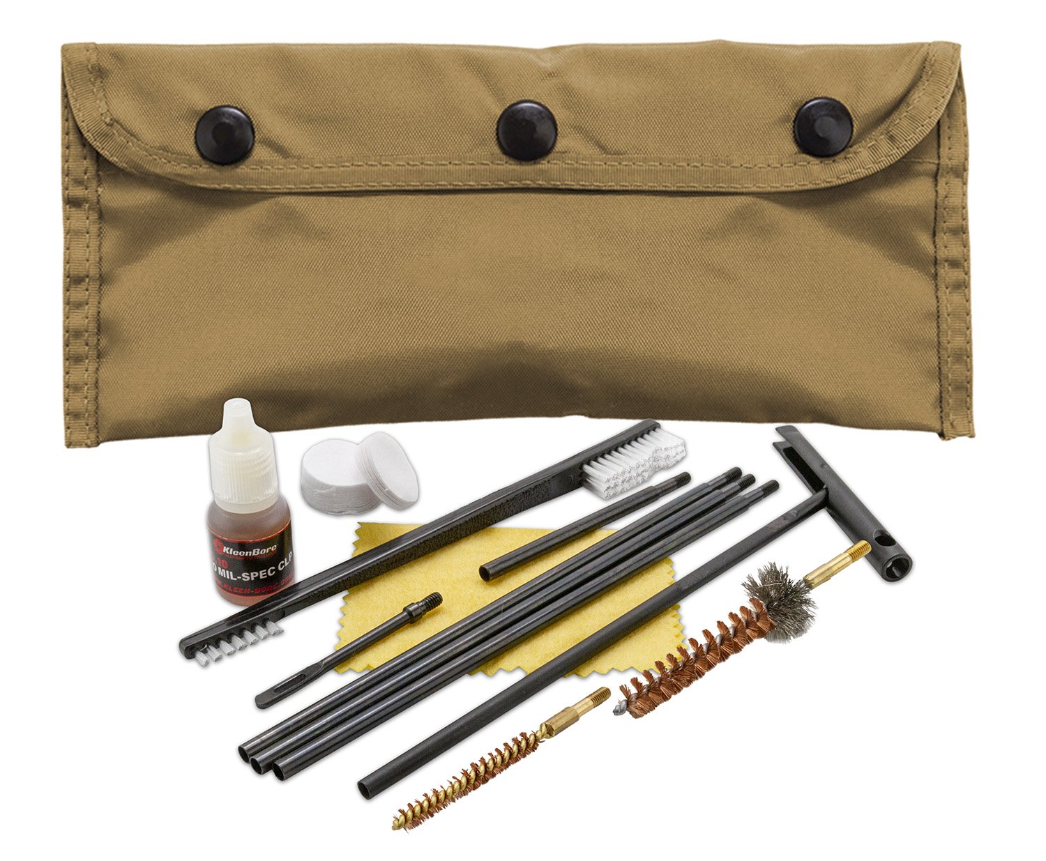 KleenBore AR-15 .223/5.56 Field Pack Cleaning Kit Tan POU302T - Kleen Bore - .223/5.56