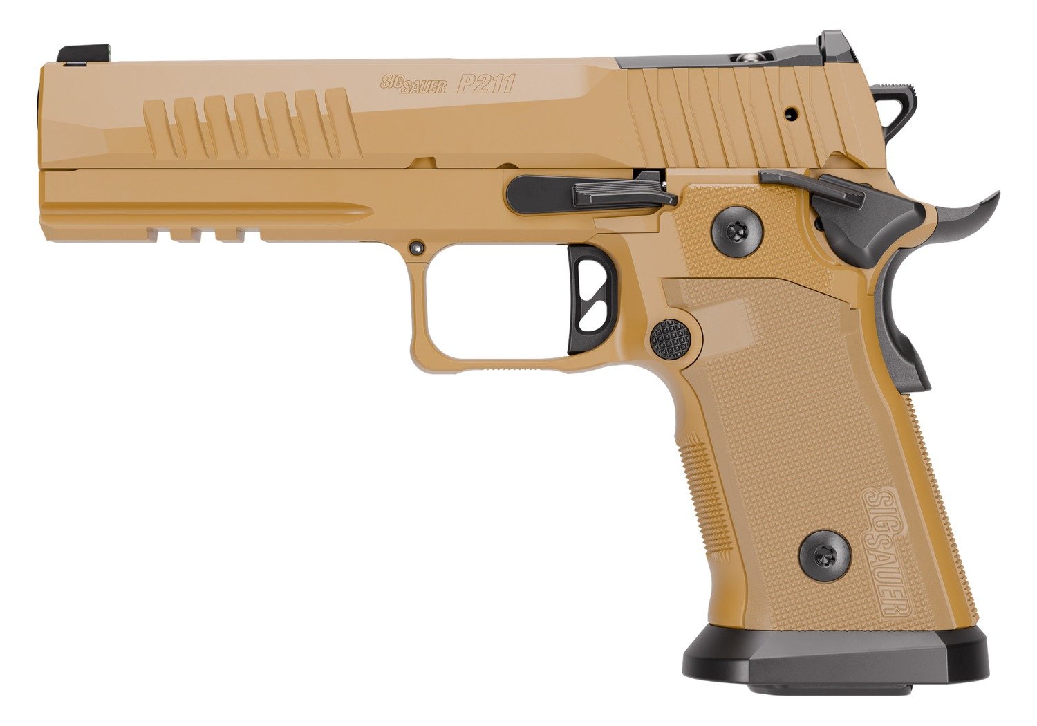 SIG SAUER 211F-9-GT5-COY P211-GT5 9mm 5" Bull Barrel Coyote Cerakote Semi-Auto Pistol - Sig Sauer - 9mm