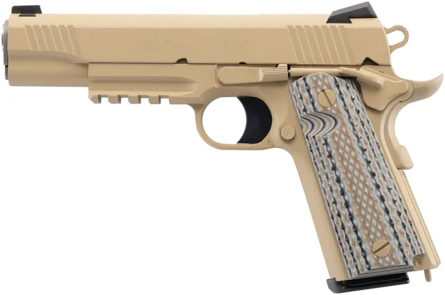 Colt O1070CQB Custom Shop CQB Pistol 45 ACP 5.0" FDE/Bronze Semi-Auto - SA, 7rd, Novak Tritium Night Sights, G10 Grips