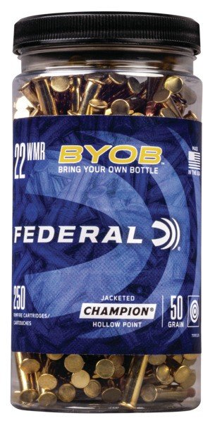 Federal 757BTL250 Champion Training BYOB 22WMR 50gr Jacketed Hollow... - Federal Premium Ammunition - 22 WMR