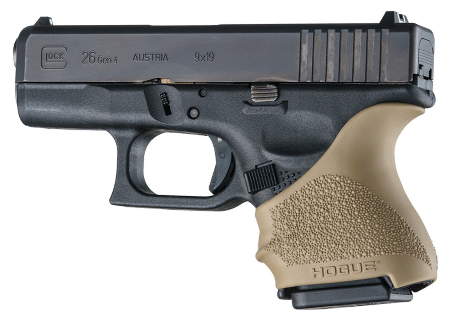 Hogue HandAll Beavertail Grip Sleeve Glock 26 27 Flat Dark Earth