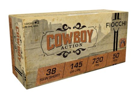 Fiocchi Cowboy Action .38 S&W Short 145gr LRN 167ct Bulk - Fiocchi - 38 S&W Short