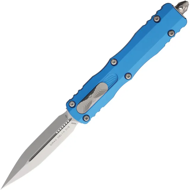 Microtech Dirac Delta 227-10BL 3.79 In DE/STD/SW Blue Alu Hndl - MICROTECH for sale at Iron and Lace