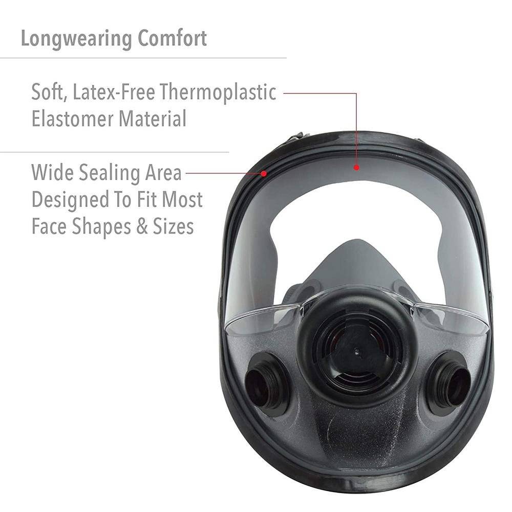 Buy Honeywell 54001 Full Face Respirator Dual Cartridge Connectors M/L online