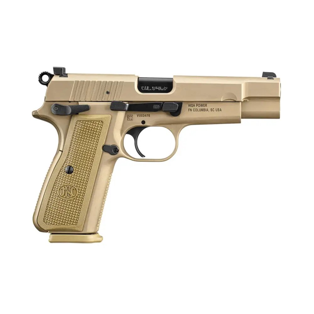 FN High Power 9mm Luger 4.7" Barrel FDE Steel Frame Polymer Grip - FN America - 9mm