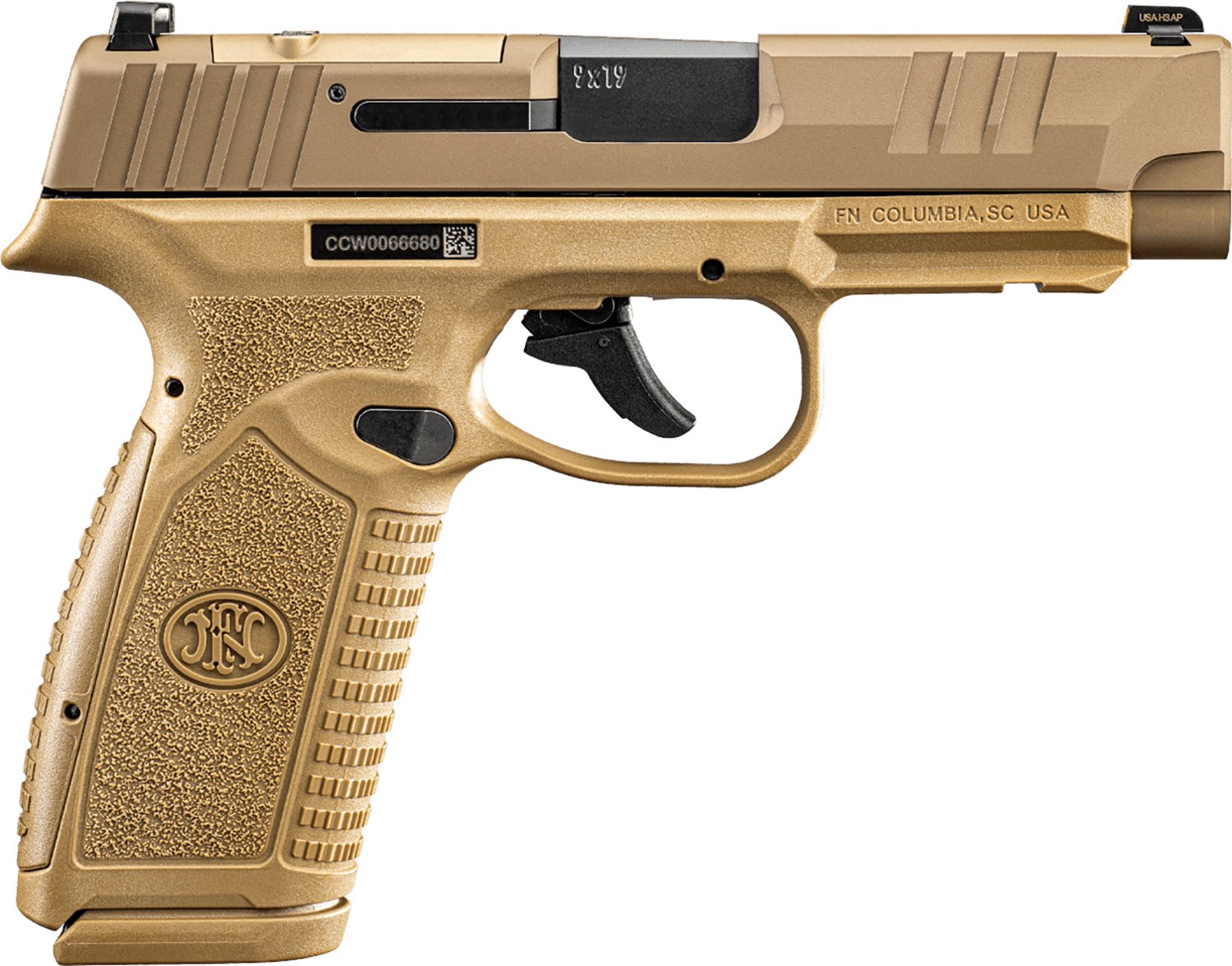 FN America 66-101764 Reflex XL 9mm 10+1 FDE Tritium Sights 3.8" Barrel - FN America - 9mm