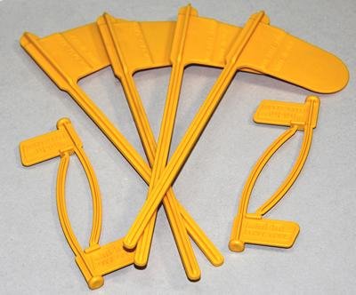 MTM Case-Gard Chamber Safety Indicator Flag Pack Bright Yellow 8 Pack - MTM Case-Gard