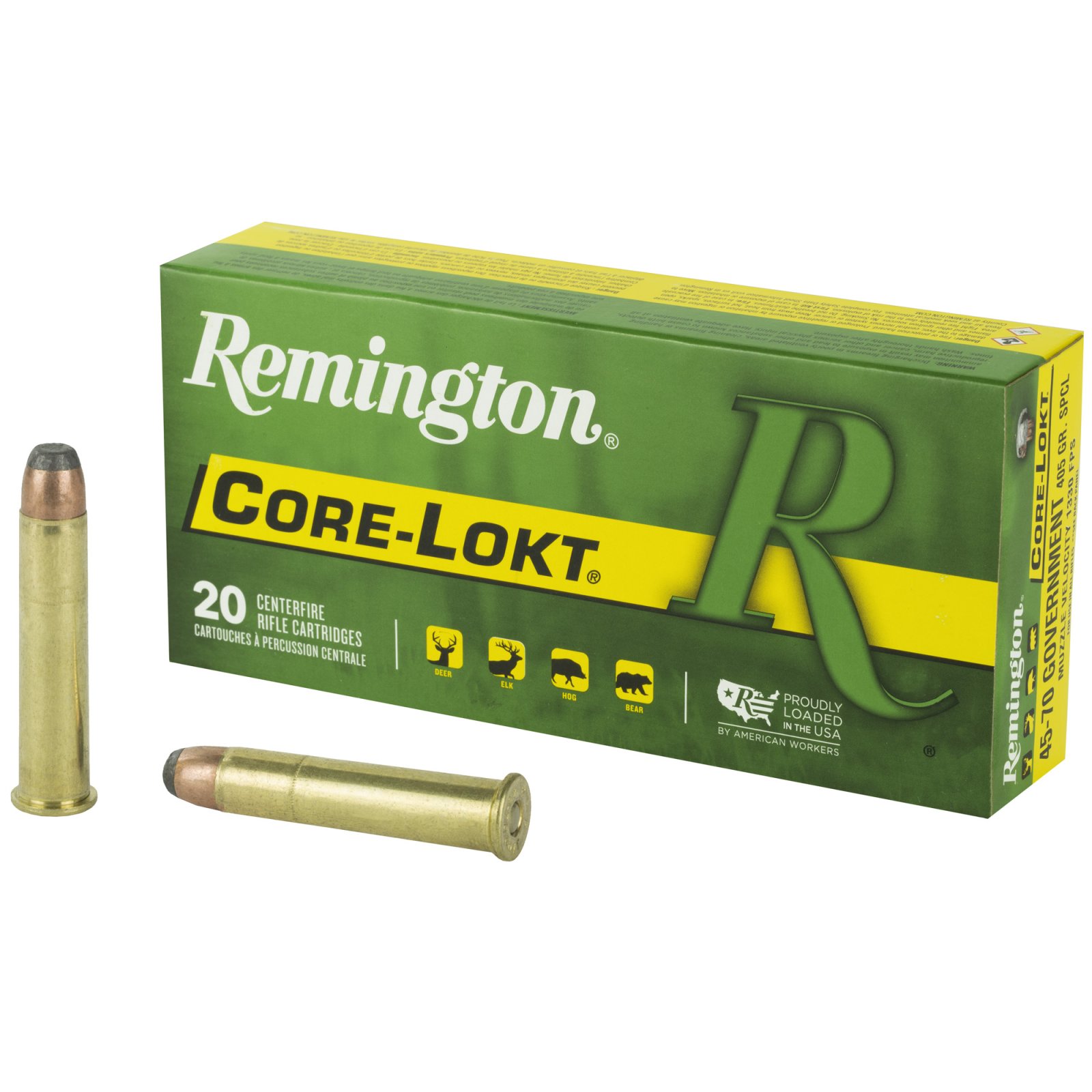 Remington 29473 45-70 Govt 405 Grain Soft Point 20 Rounds - Remington Arms Company, LLC - 45-70 Govt