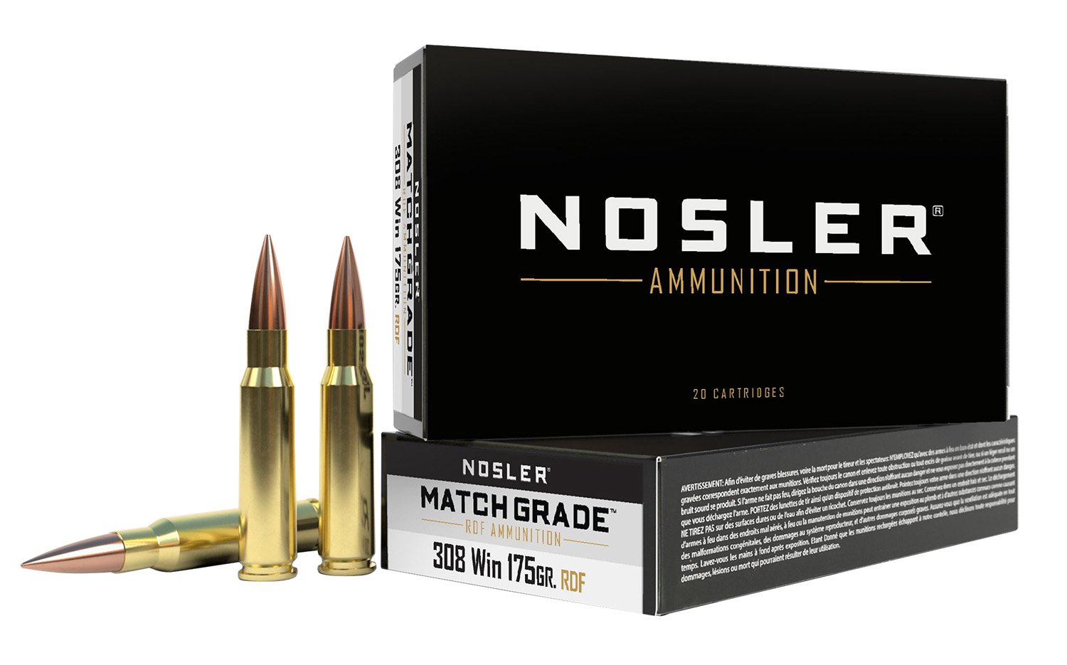 Nosler 60132 .308 Winchester 175 Grain HPBT 20 Rounds Match Grade - Nosler - 308 Win