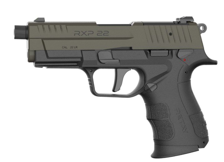 Retay USA RXP22-BLK-ODSL-13TH .22 LR RXP22 .22LR 4" TB OR Blk/OD Grn (2)13rd - Retay USA - .22 LR