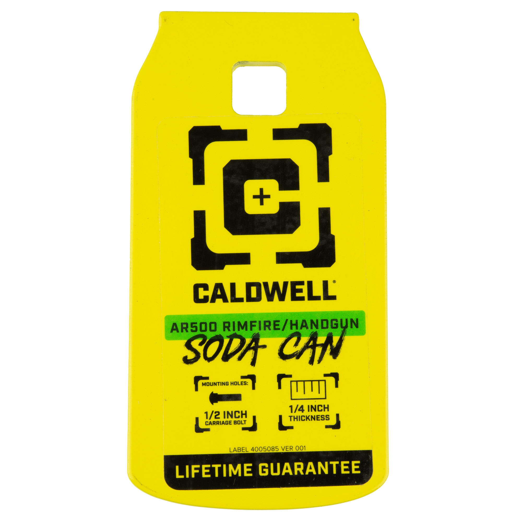Buy Caldwell AR500 1/4 In Rimfire/Handgun Soda Can Target Yellow Powder Coat online