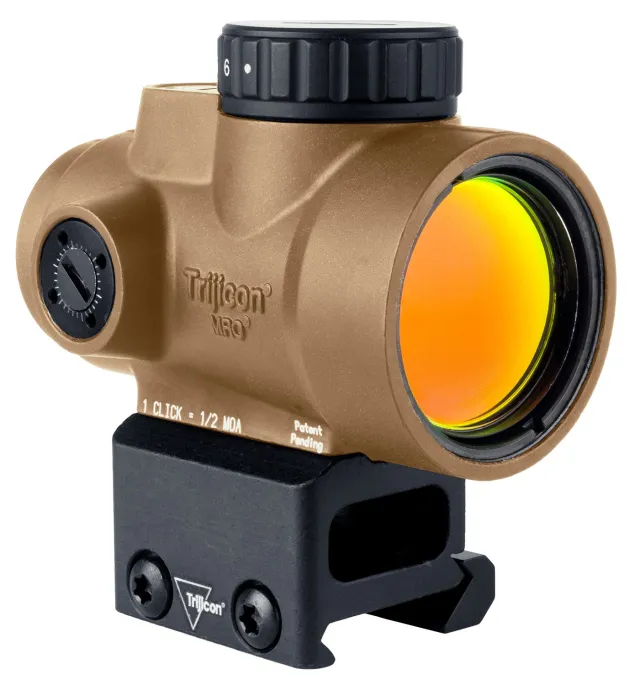 Trijicon MRO SD Coyote Brown 1x25mm Red Dot 2 MOA Full Co-Witness Mount - Trijicon - 25MM
