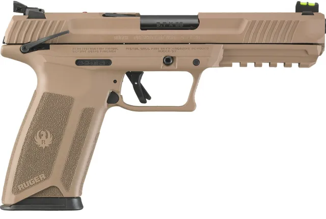 Buy Ruger RUGER-57 5.7x28mm 4.94 In 20+1 Dark Earth Fiber Optic online