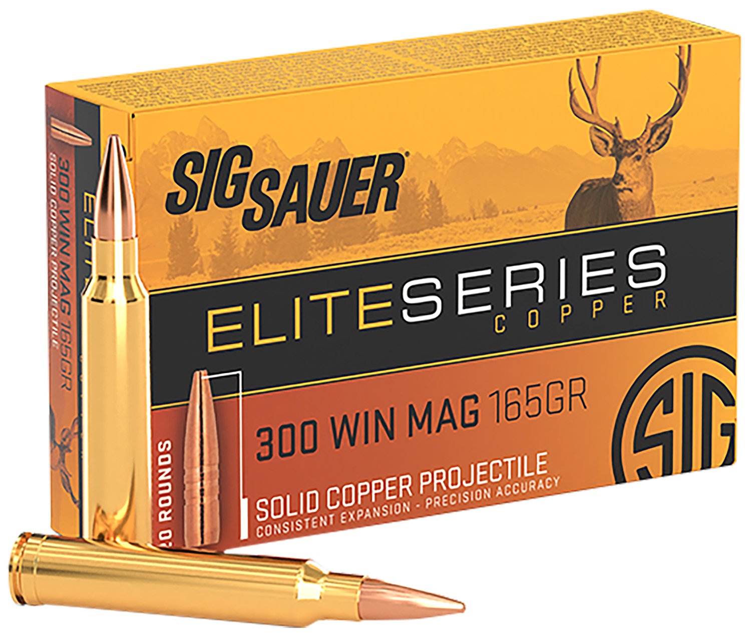 SIG SAUER Elite Copper Hunting .300 Win Mag 165 gr 3110 fps 20 Rounds - Sig Sauer - 300 WINMAG