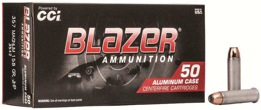 CCI Blazer 3542 357 Magnum 158 Grain JHP 50 Rounds Aluminum Case - CCI - 357 Mag