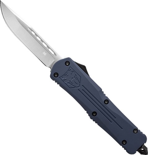 Cobratec SNYFS3DNS Small FS3 OTF Knife NYPD Blue 3" D2 Drop Point - CobraTec Knives