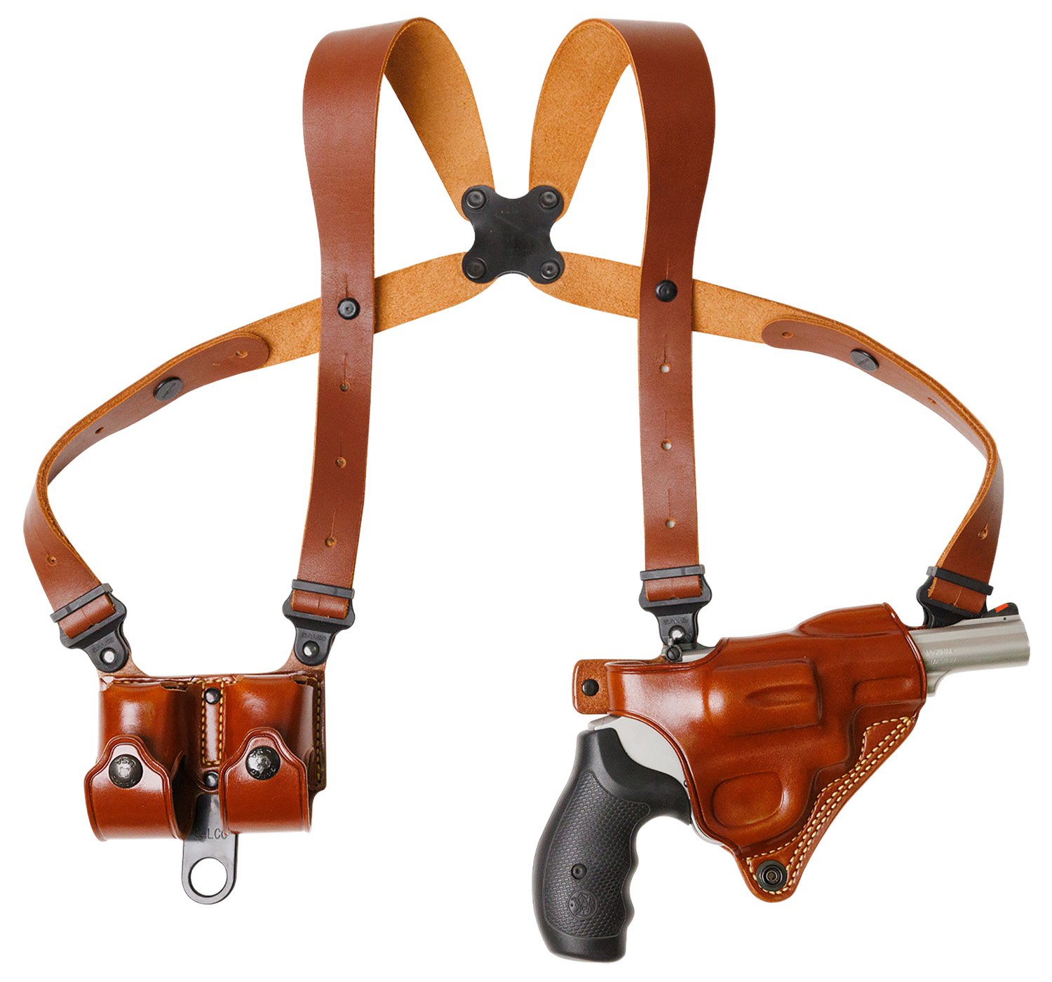 Galco MCII104 Miami Classic II Shoulder System Shoulder Fits Chest Up To 56"/Colt King Cobra Tan Steerhide Right Hand - Galco International