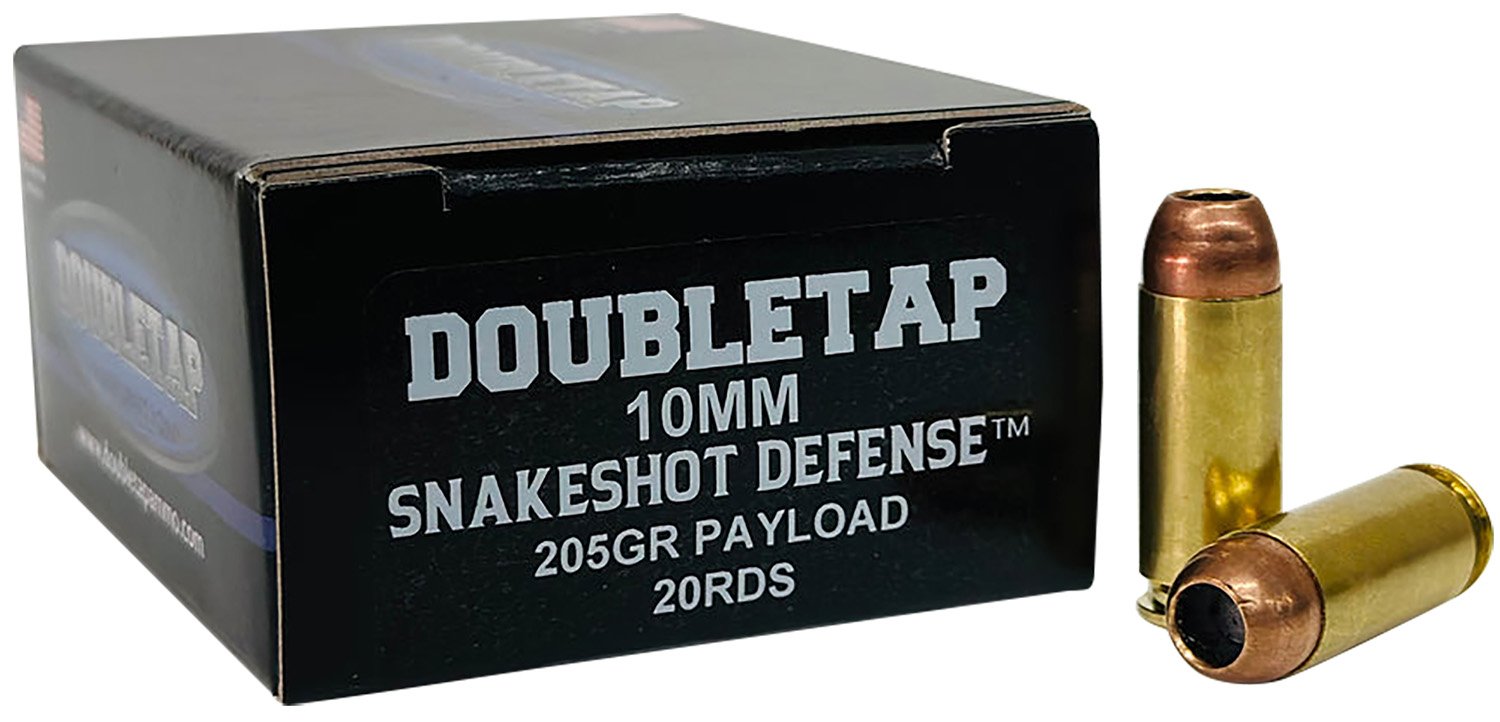 Buy DoubleTap 10MMSS20 Snake Shot 10mm Ammo 20/Box 50/Case Brass online