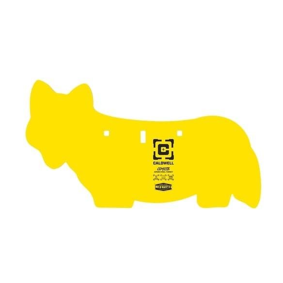 Caldwell 4001073 AR500 Steel Coyote Target, Yellow, 3/8 Inch, Rifle Rated, High Visibility, Lifetime Guarantee - Caldwell