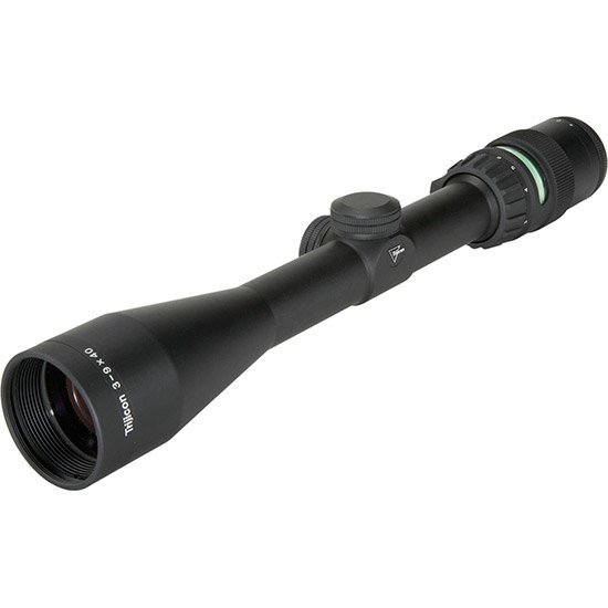 Trijicon AccuPoint TR202G 3-9x40mm Riflescope, Green Mil-Dot Crosshair, Fiber Optics & Tritium Illumination, 1" Tube, Black - Trijicon - 40MM