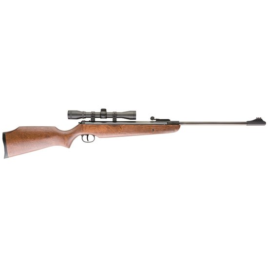 Ruger Air Hawk .177 Caliber Air Rifle - 1000 FPS Velocity, Single-Shot, Break Barrel, Dark Hardwood Stock, Fiber Optic Sights, Adjustable Trigger, 4x32 Scope Included, Ambidextrous - Umarex Usa - .177(4,5MM)