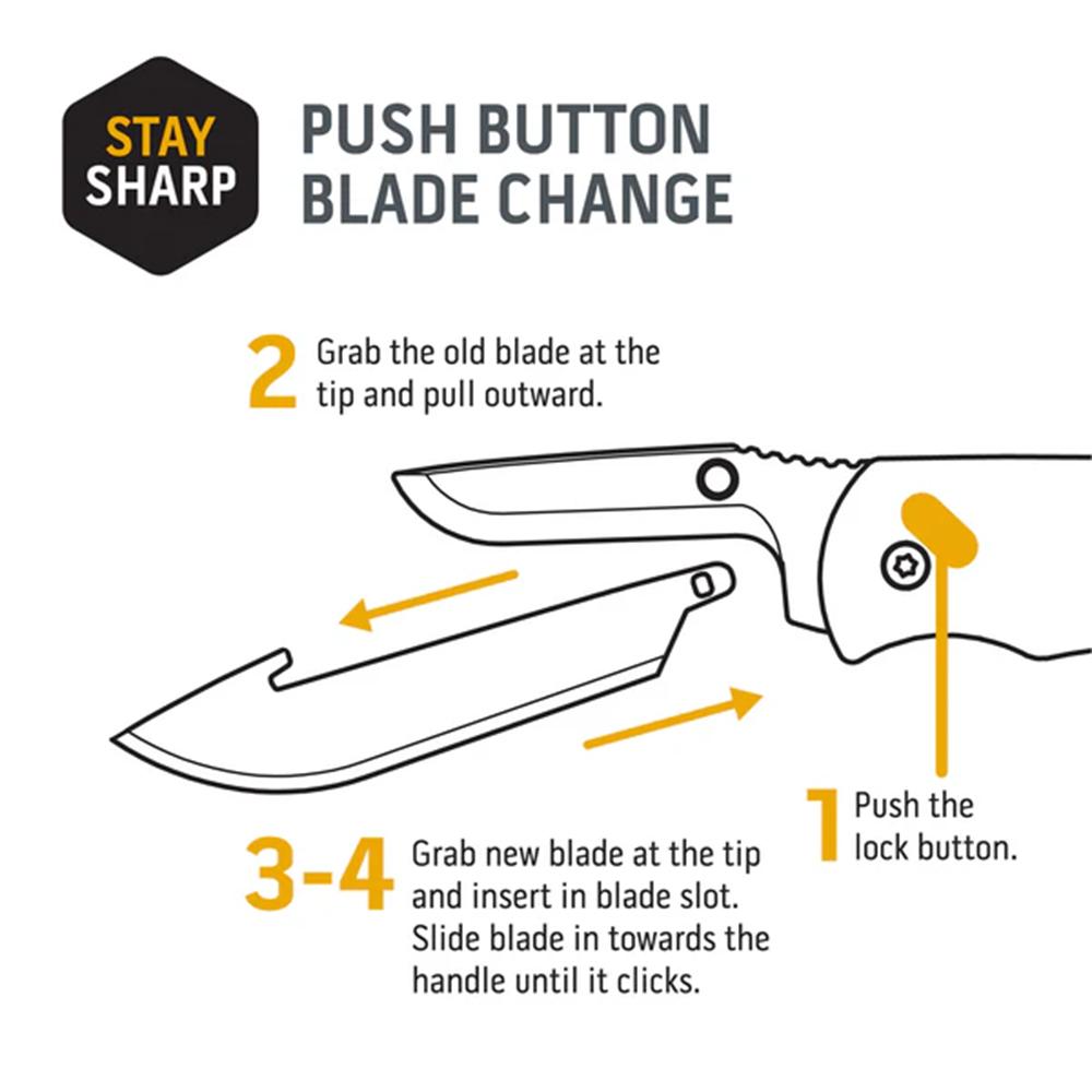 Buy Outdoor Edge Drop Point Replacement Blades Stainless 2.2 in. 6 pk. online