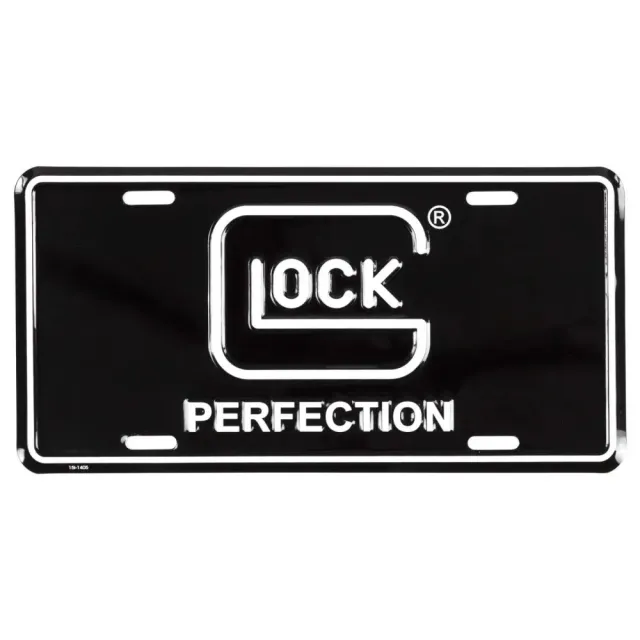 Buy Glock OEM Perfection License Plate Black & White online