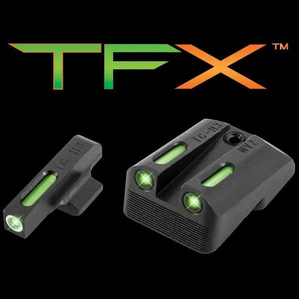 TruGlo TFX Novak 270/500 3 Dot Green Tritium/Fiber Optic Sight - TRG - TRUGLO