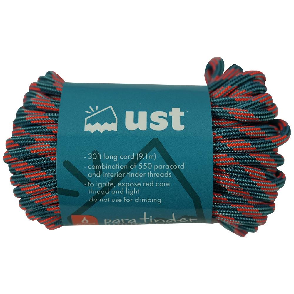 Ultimate Survival ParaTinder 550 Paracord w/Tinder Cord Orange/Blue - 30 ft - UST