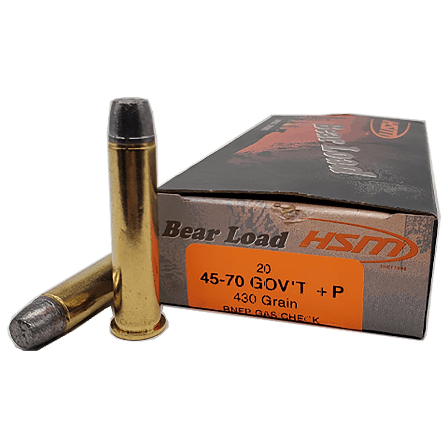 HSM Ammunition Bear Load 45-70 Govt 430 gr Round Nose Flat Point - HSM Ammunition - 45-70 Government