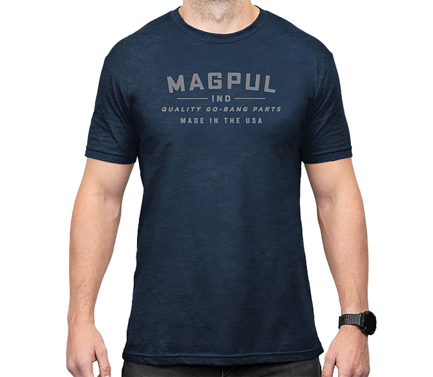 Magpul MAG1112-410-S Navy Heather Cotton/Poly Shirt Small - Magpul Industries