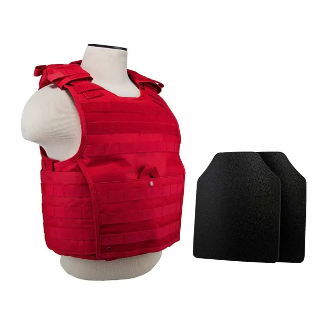 NcStar BUCCVPCVX2963R-A Plate Carrier w/ 2 Level IIIA 10x12in Plates MOLLE