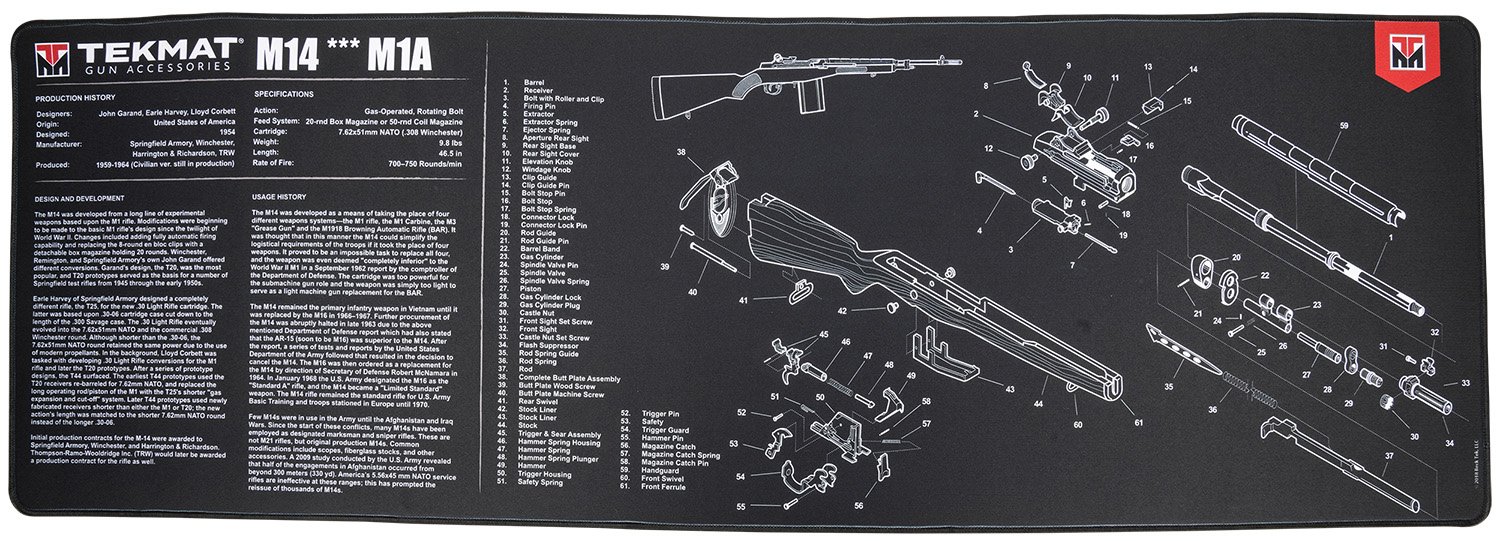 TekMat M14/M1A Gun Cleaning Mat - Heavy Duty, Reliable, and Durable - TEKMAT