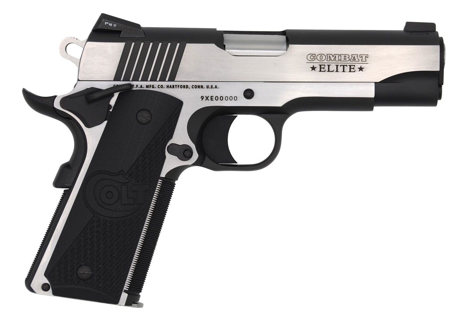 Combat Elite Commander 45 ACP 4.25In Bbl Stnls/Blk Handgun Colt O4080Ce 191 - Colt - 45 ACP