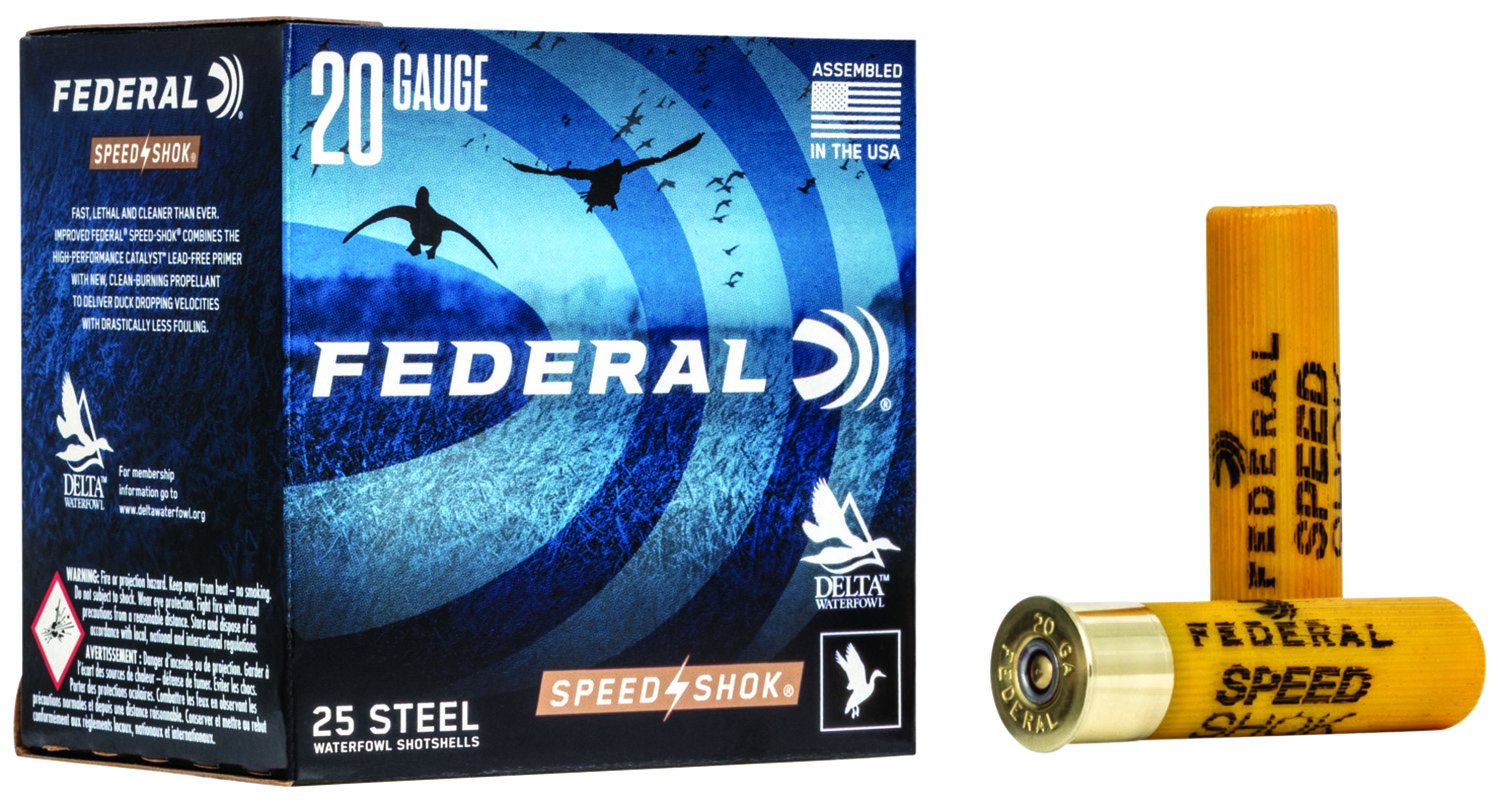 Federal WF2091 Speed-Shok 20Ga 3" 7/8oz #1 Steel Shot 25/Box - Federal Premium Ammunition - 20 Gauge