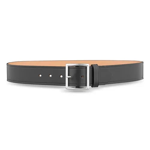 Dutyman 1-3/4" Plain Leather Garrison Belt Nickel Buckle