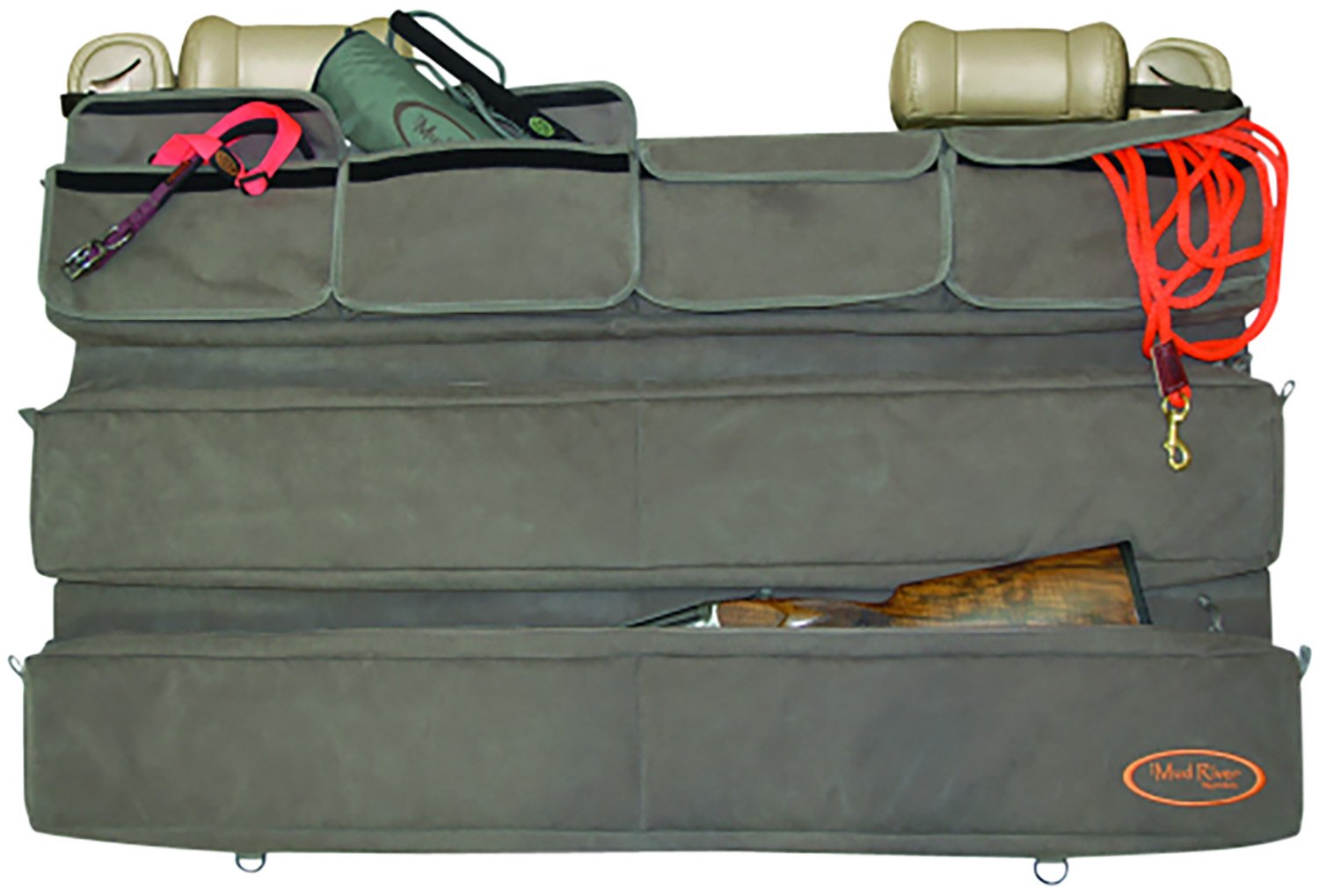 Mud River 18500 Truck Seat Organizer Brown Nylon/Poly Pique 49"x27" - Muddy Outdoors
