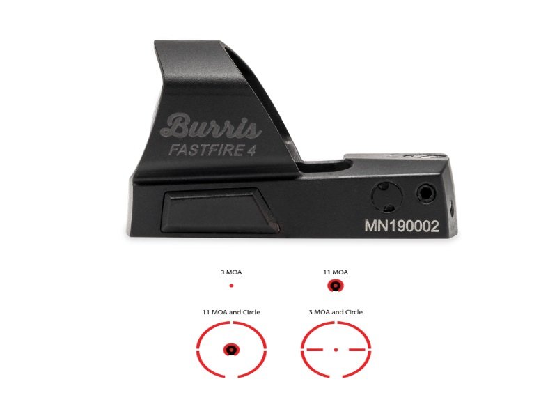 Burris FastFire 4 Red Dot Reflex Sight 300259 1x Magnification Matte Finish - Burris Optics - 1.14" X 0.73"