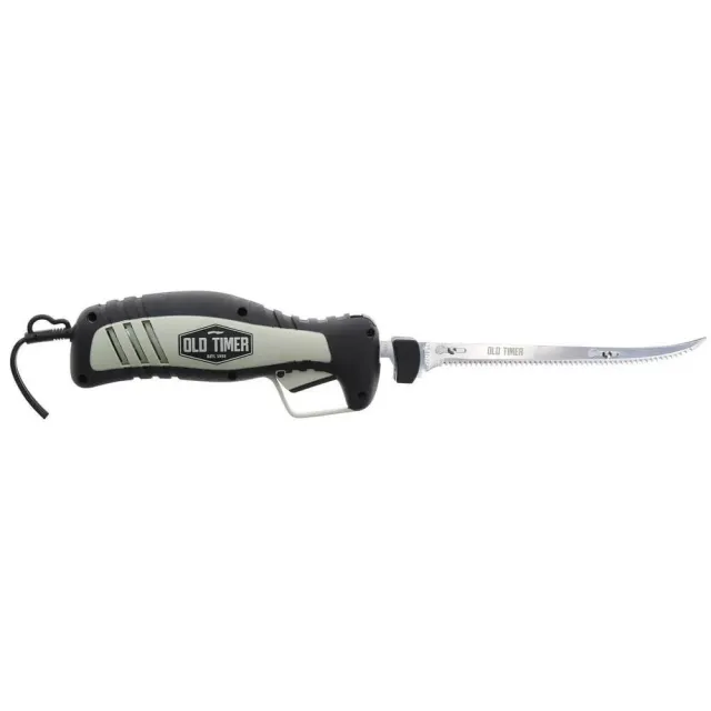 Old Timer 1140755 Electric Fillet Knife 8 Inch Stainless Steel Black Grey - Battenfeld Technologies