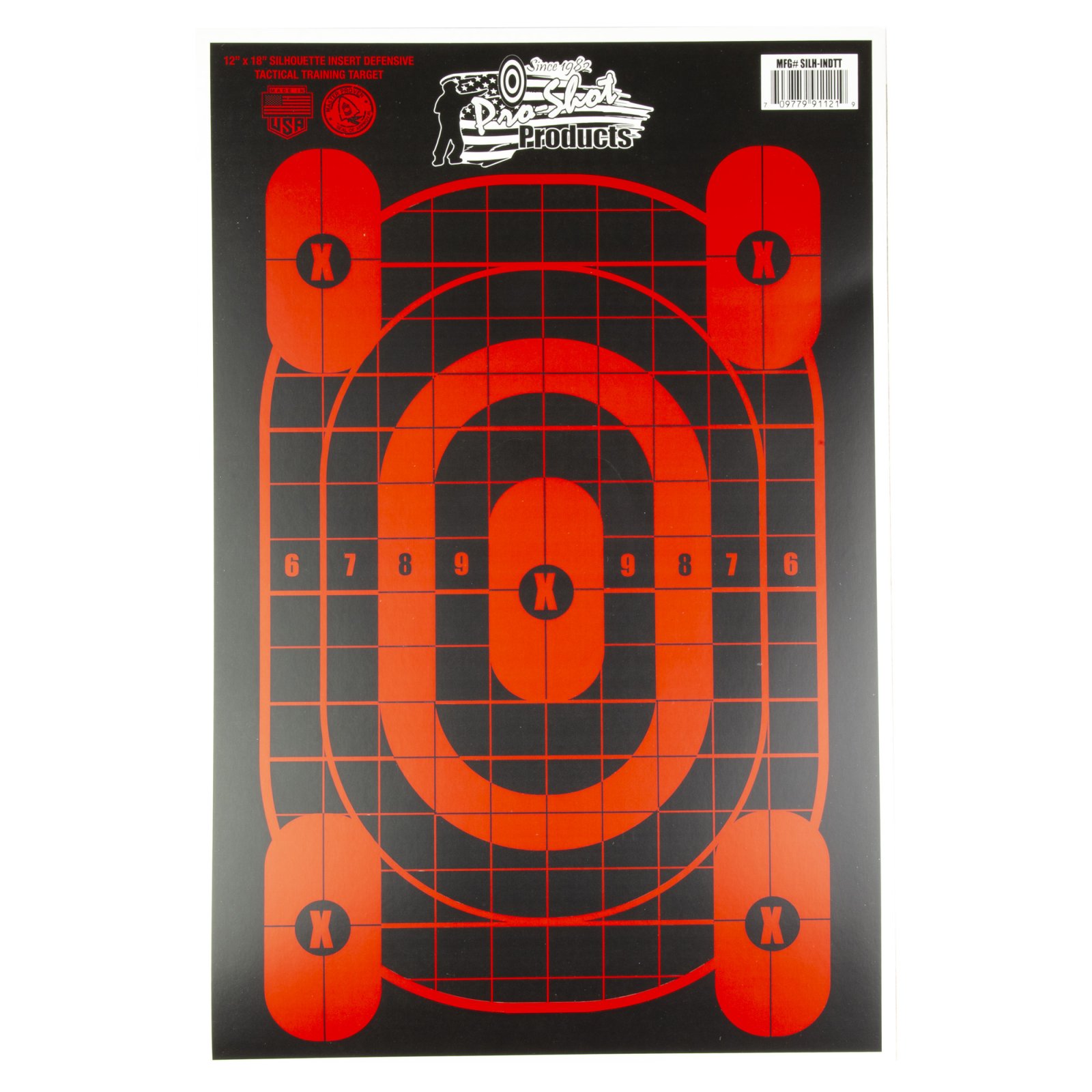 Buy ProShot 12X18 SILHOUETTE INSERT DEFENSIVE TACTICAL TRAINING TARGET 4 QTY. SILH-INDTT-4PK online