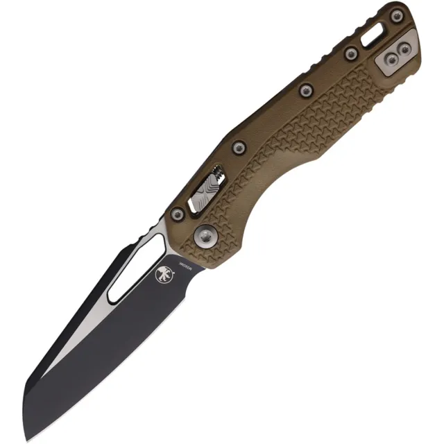 Microtech MSI 210T-1PMDE 3.88 In Wharncliffe Black Dark Earth Poly Handle - MICROTECH