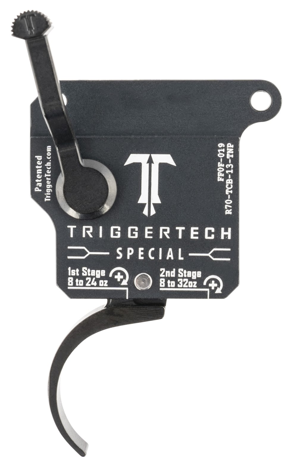 TriggerTech R70TCB13TNP Two-Stage Pro Trigger 1-3.5 lbs Gray/Black - TRIGGERTECH