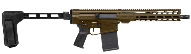 CMMG DISSENT MK3 8.6 BLACK OUT PISTOL 12.5" MIDNIGHT BRONZE W/ SB TACT FS1913A FLD BRACE - CMMG - 8.6 Blackout