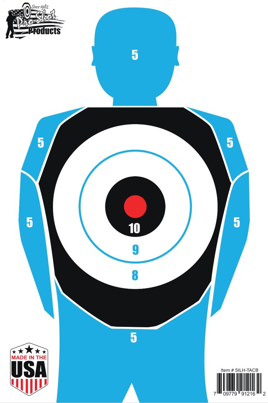 PROSHOT SILH TACB 4PK Tactical Silhouette Targets - PROSHOT