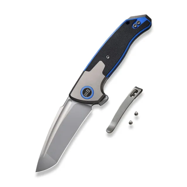 We Knife Press Check Flipper 3.15in CPM 20CV Titanium/G10 - We Knife