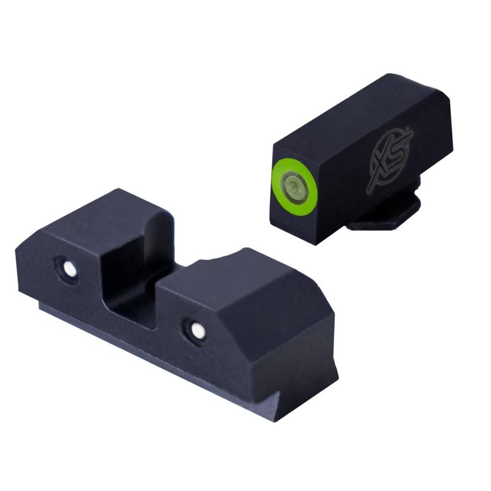 XS Sights GL-R014P-6G-BULK R3D Night Sights for Glock 42/43/43X/48 Green - XS Sight Systems