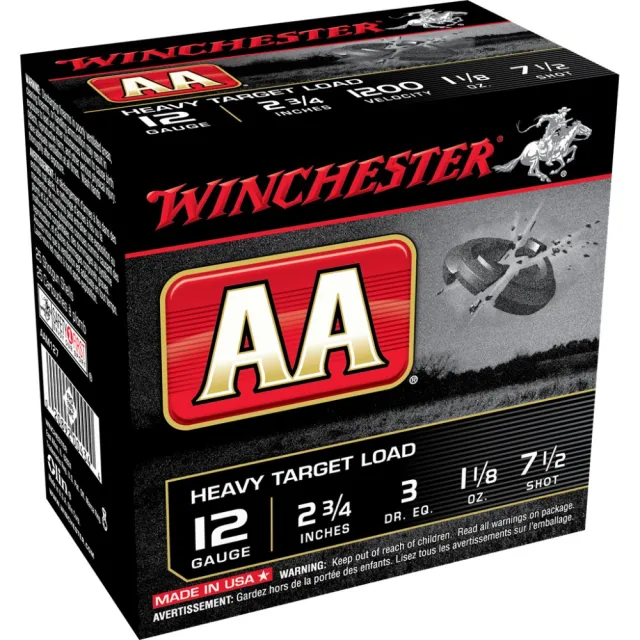 Winchester AAM127 12 Gauge 2.75 in 1 1/8 oz 7.5 Shot 1200 fps 25 Rounds - Winchester - 12 Gauge 2.75"