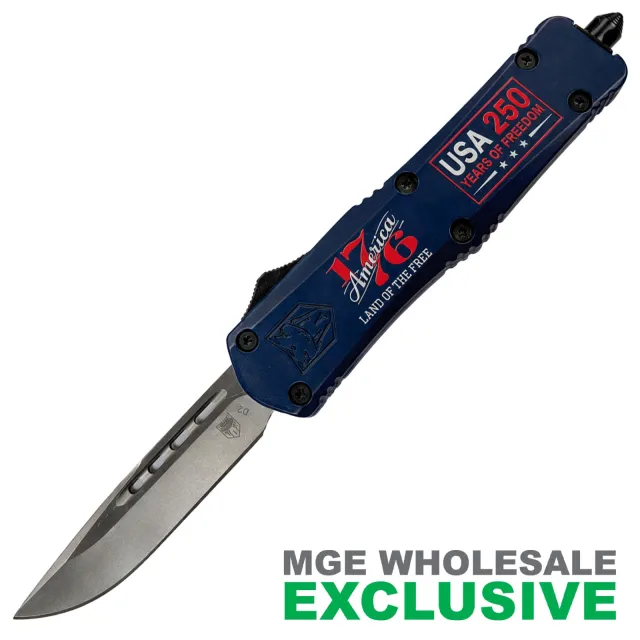 CobraTec FS-3 Blue 3 Inch OTF Tactical Knife - COBRATEC