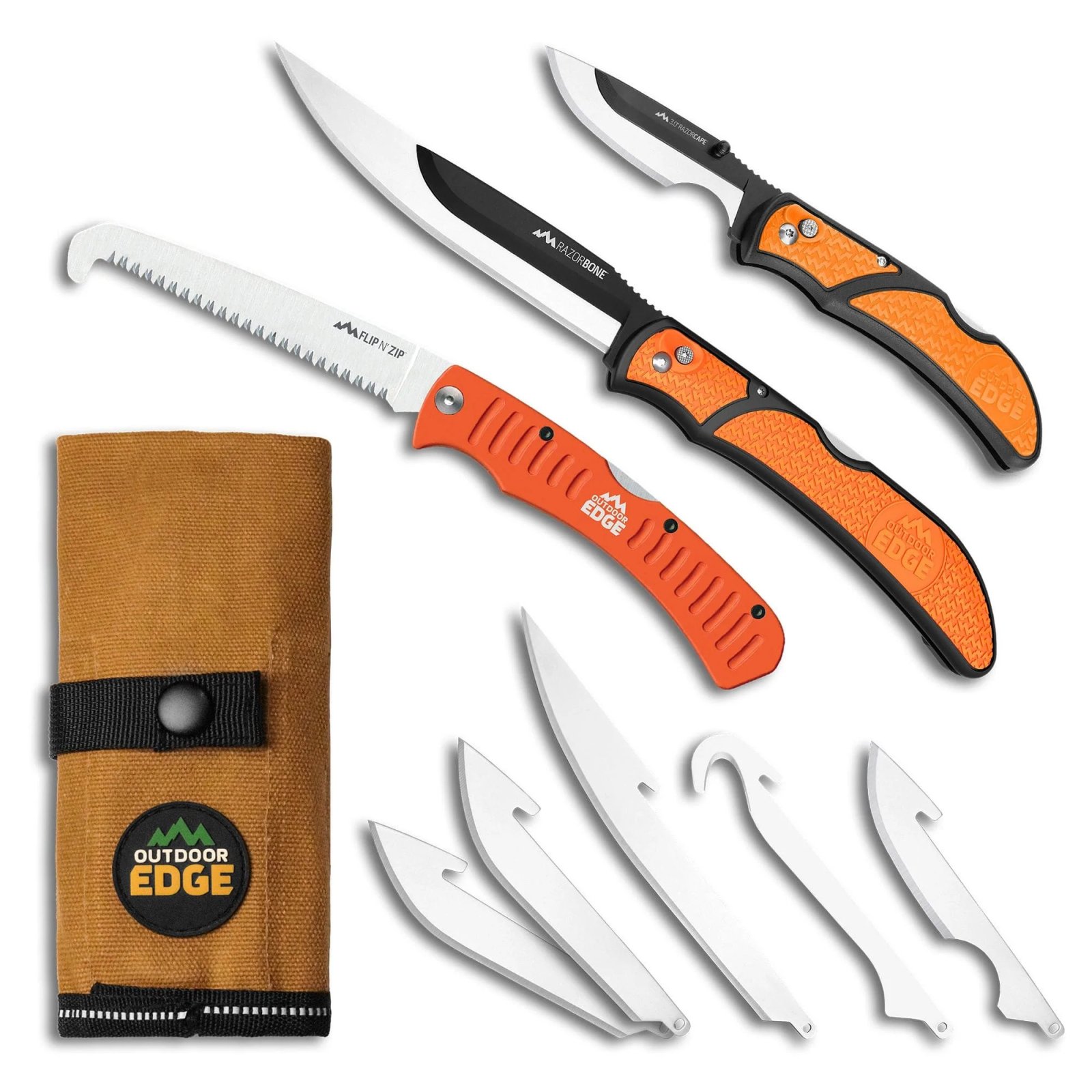 Outdoor Edge RGP-1 RazorGuide Pak 8-Piece Hunting Knife & Saw Kit - Outdoor Edge