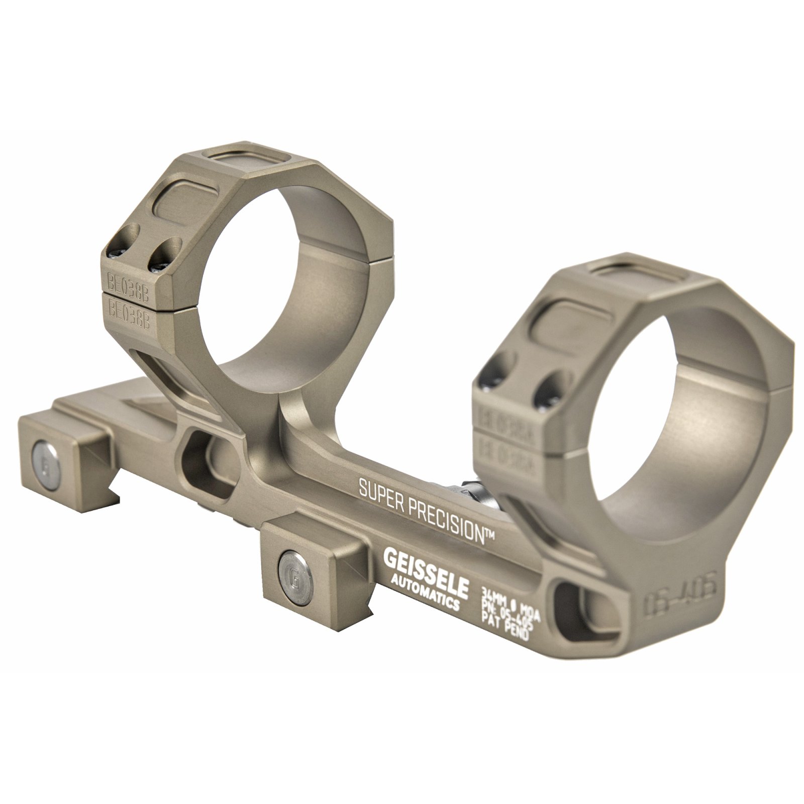 Geissele 05405S AR15 Super Precision Scope Mount Desert Dirt 7075-T6 Aluminum - Geissele - AR15 SUPER PRECISION